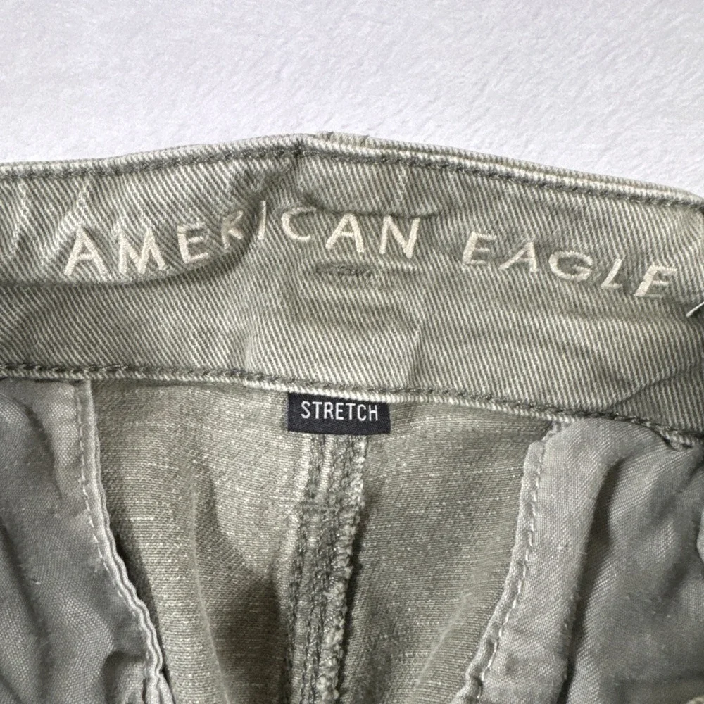 American Eagle Women's 6 Green Gray‎ Shorts Stretch Cotton Blend